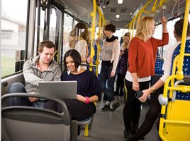 people on a bus